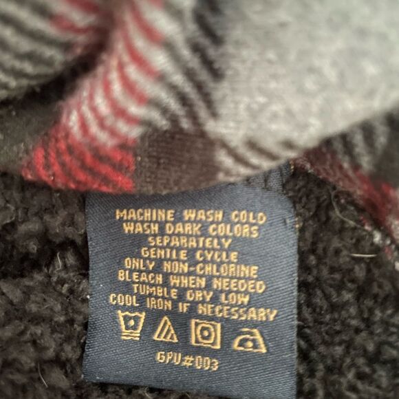 Men’s Freedom Foundry Gray/red/black Plaid Fleece Shirt / Shacket Lined Size XXL - Picture 9 of 9